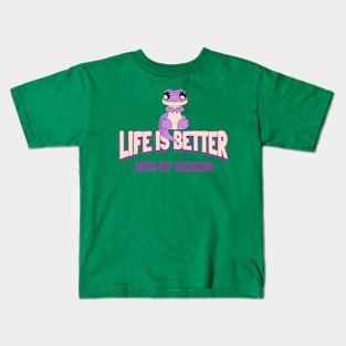 Geckos Gecko Owner Pet Gecko Kids T-Shirt